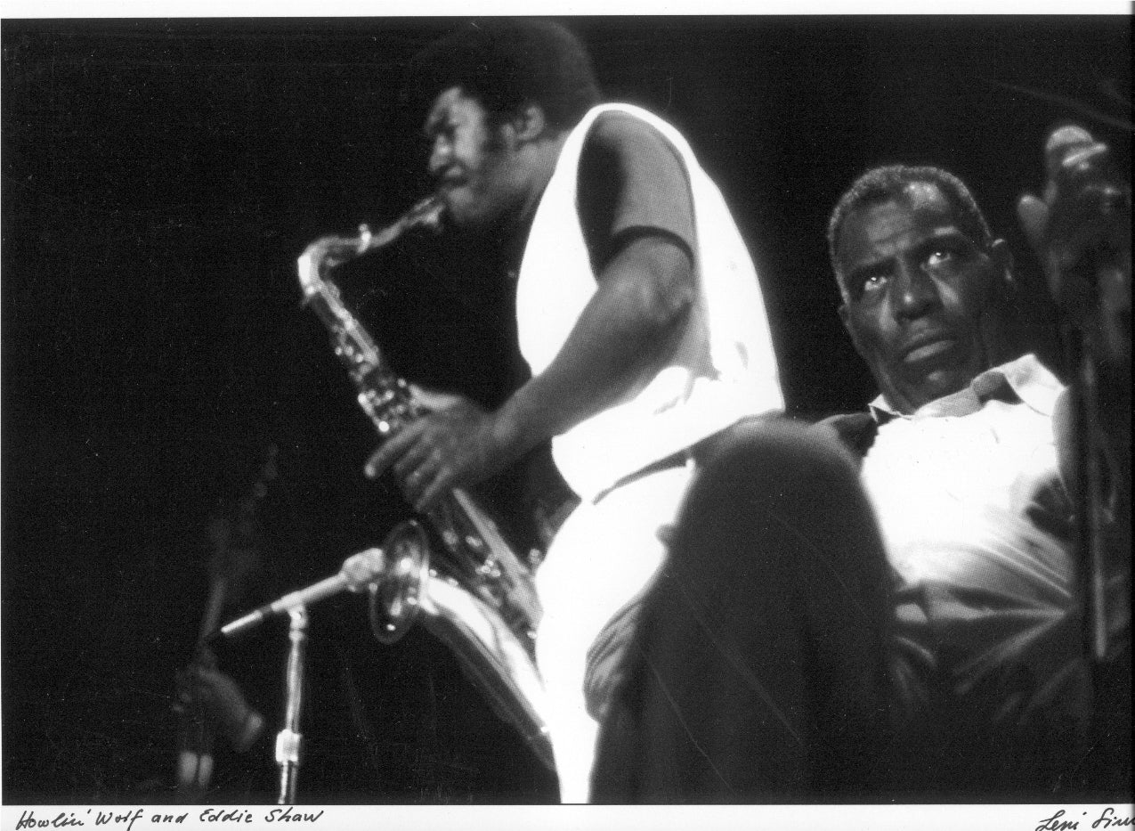 HOWLIN' WOLF AND EDDIE SHAW LENI SINCLAIR PHOTO