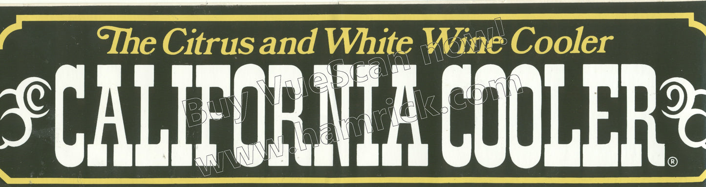 California Cooler bumper sticker