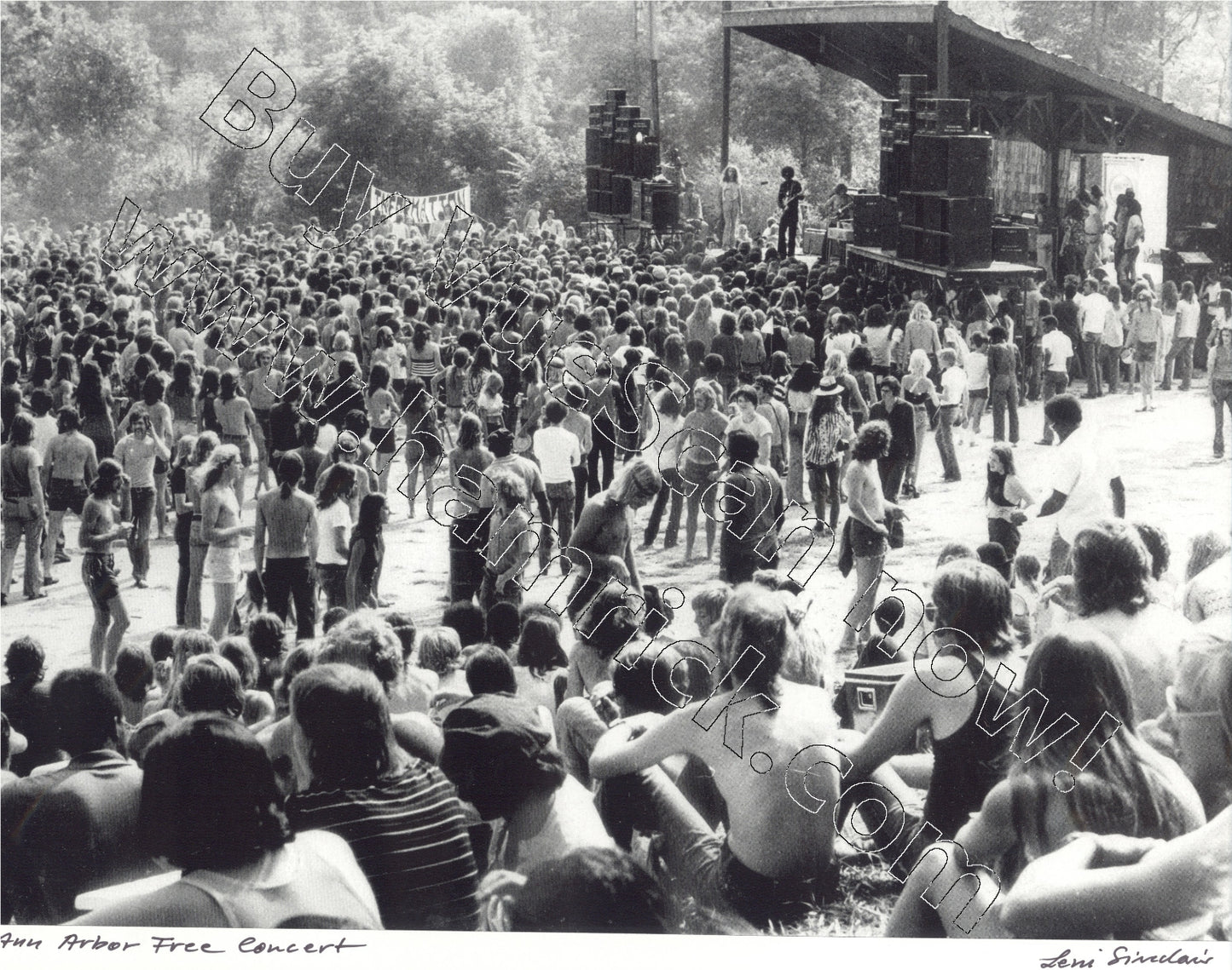 Ann Arbor Free Concert Leni Sinclair hand signed photo
