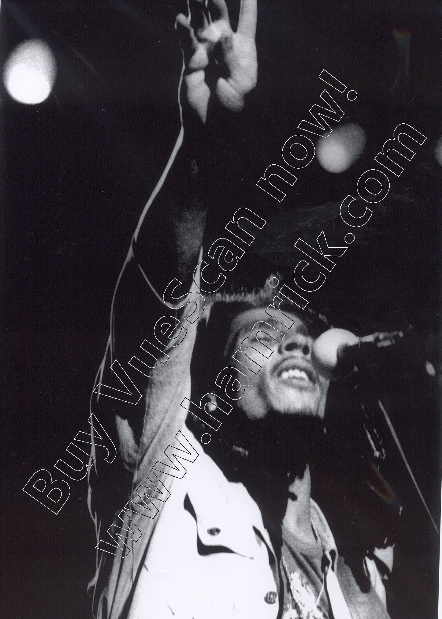 bob marley leni sinclair detroit 1976 greeting cards