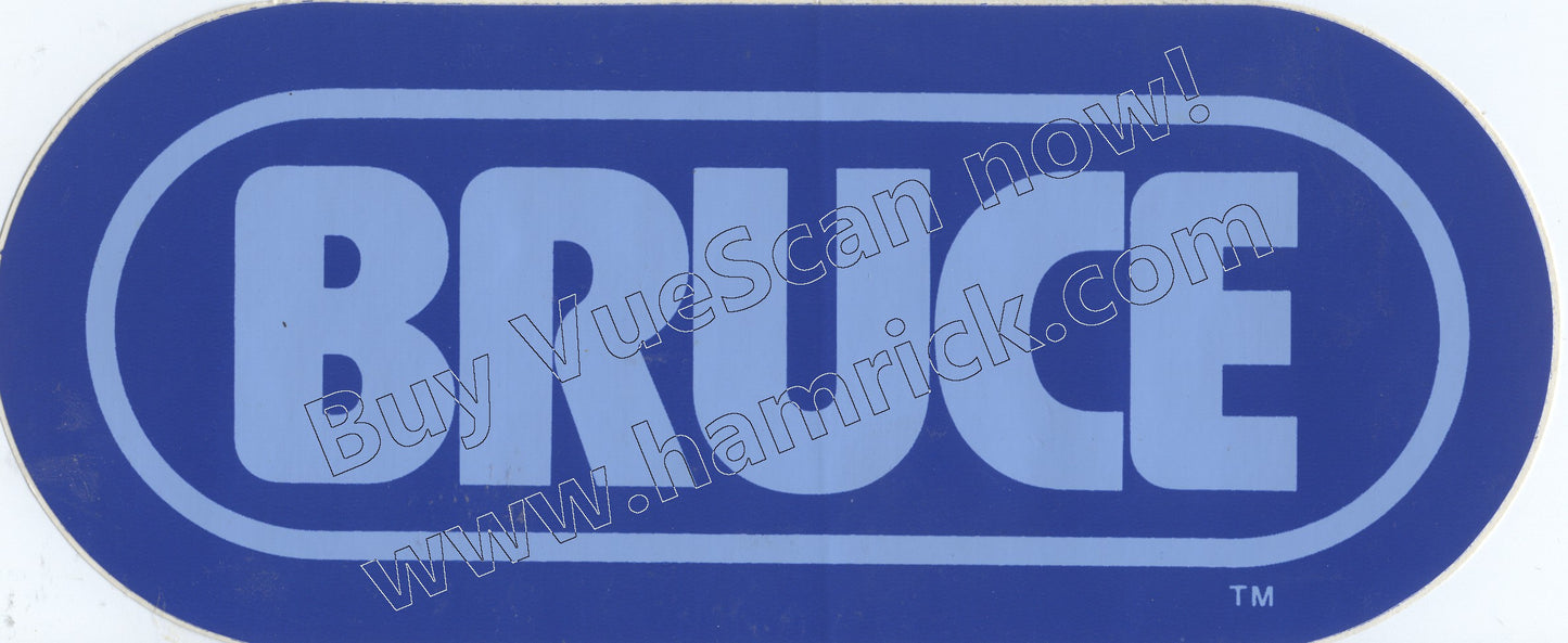 BRUCE wrif vintage sticker