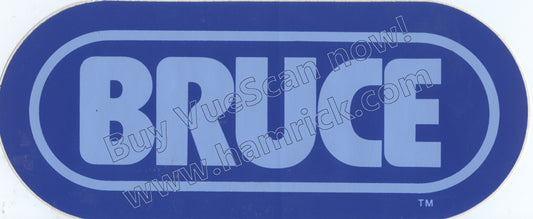 BRUCE wrif vintage sticker