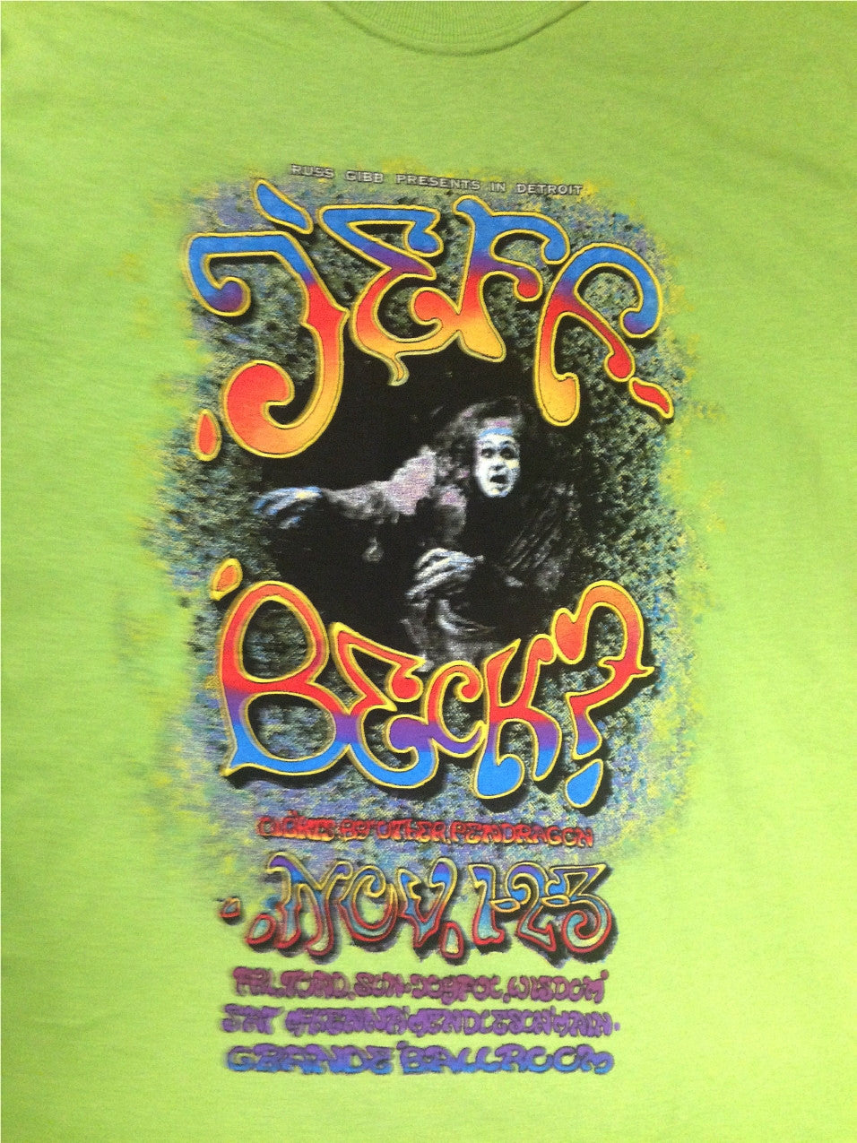 JEFF BECK CARL LUNDGREN GRANDE BALLROOM T SHIRT