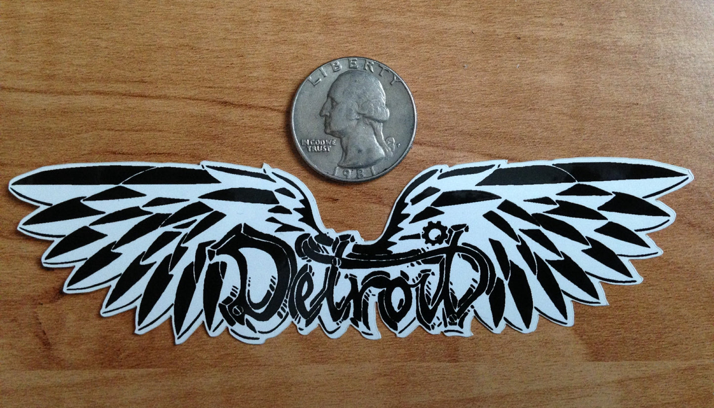 detroit wheels rocker sticker