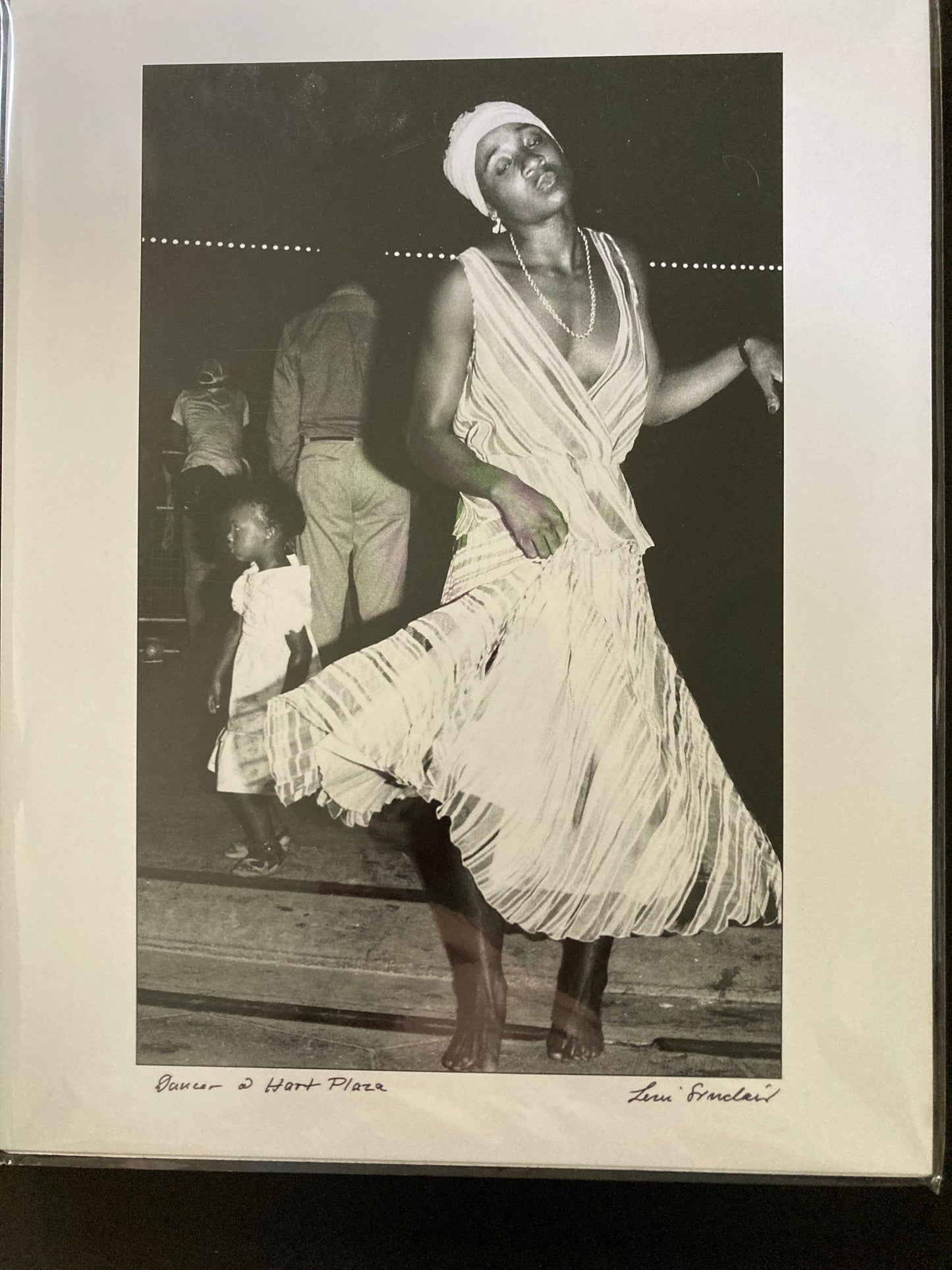Dancer in hart plaza downtown Detroit - Leni Sinclair photo signed