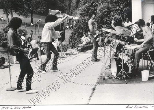 MC5 at West Park Ann Arbor Mi Leni Sinclair photo greeting card