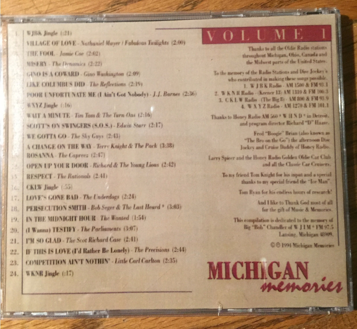 Michigan Memories CD