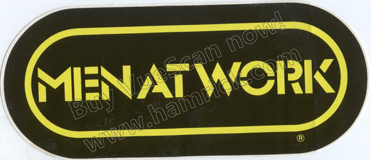 men at work wrif vintage sticker