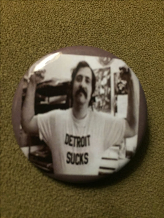 Lester Bangs {Creem magazine writer) 1.5" pinback