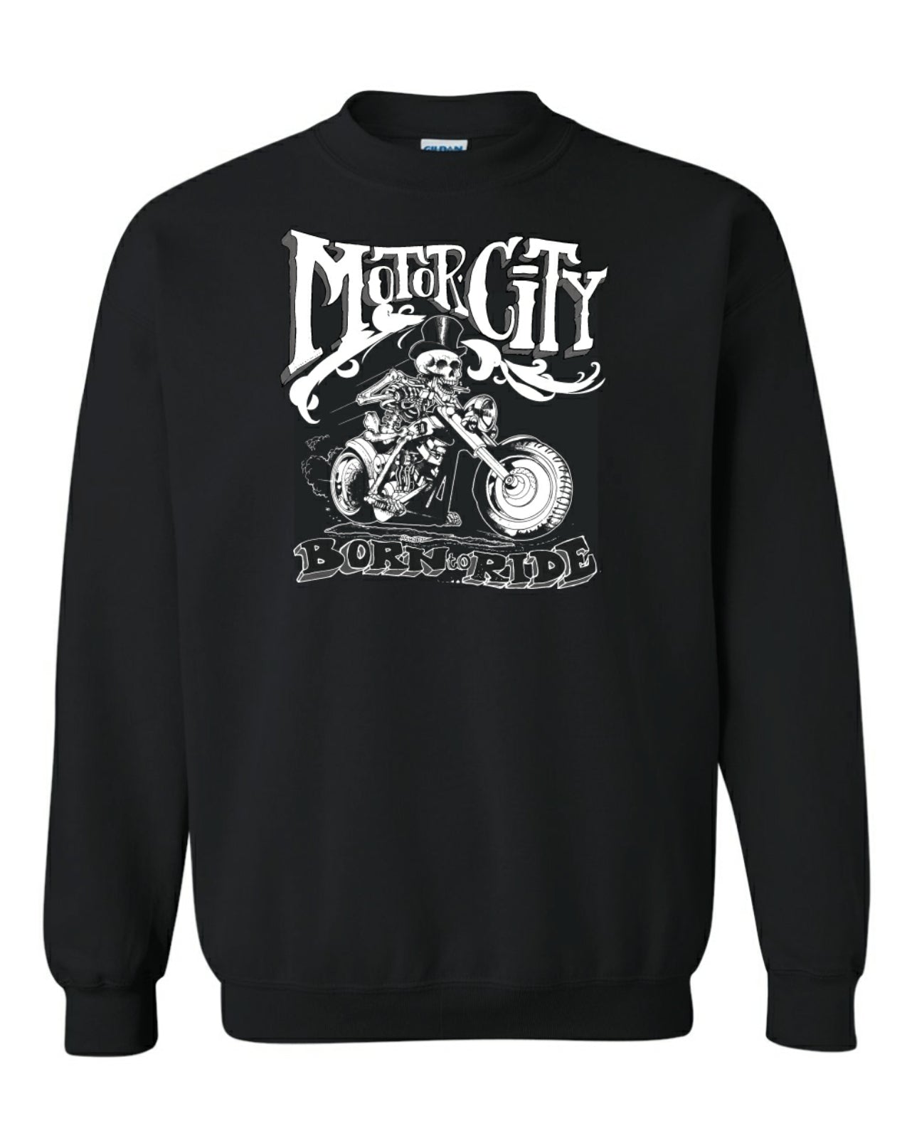 MOTOR CITY BIKER SKULL SWEATSHIRT