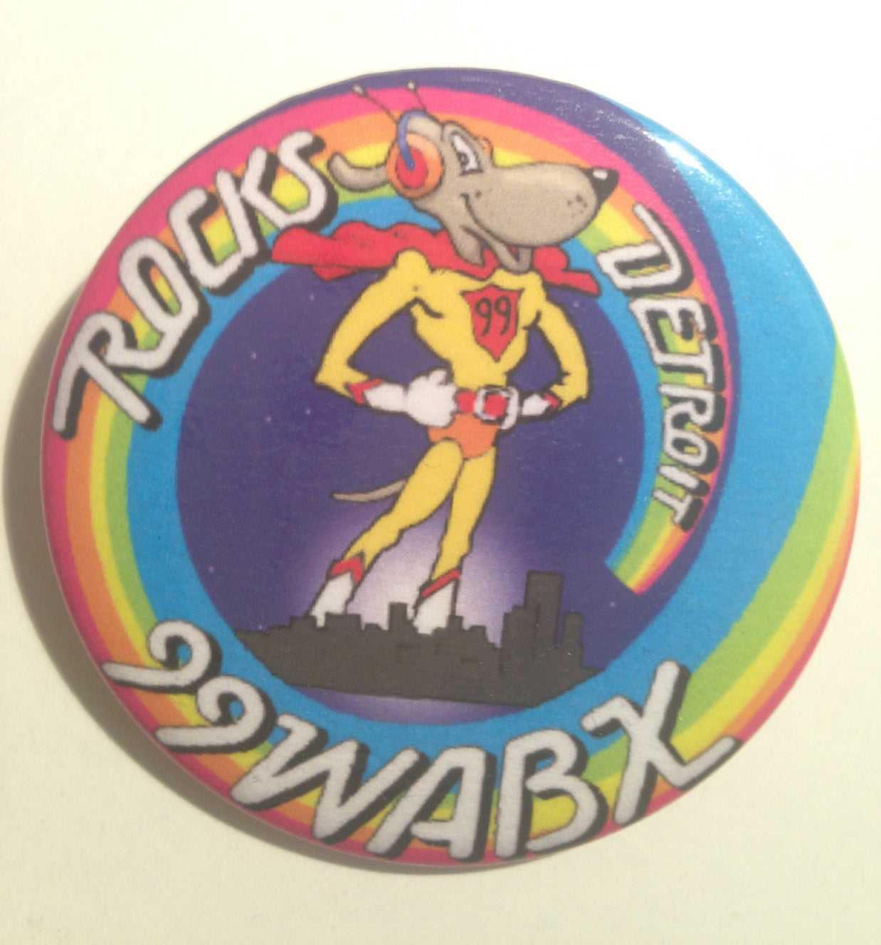 WABX Detroit button